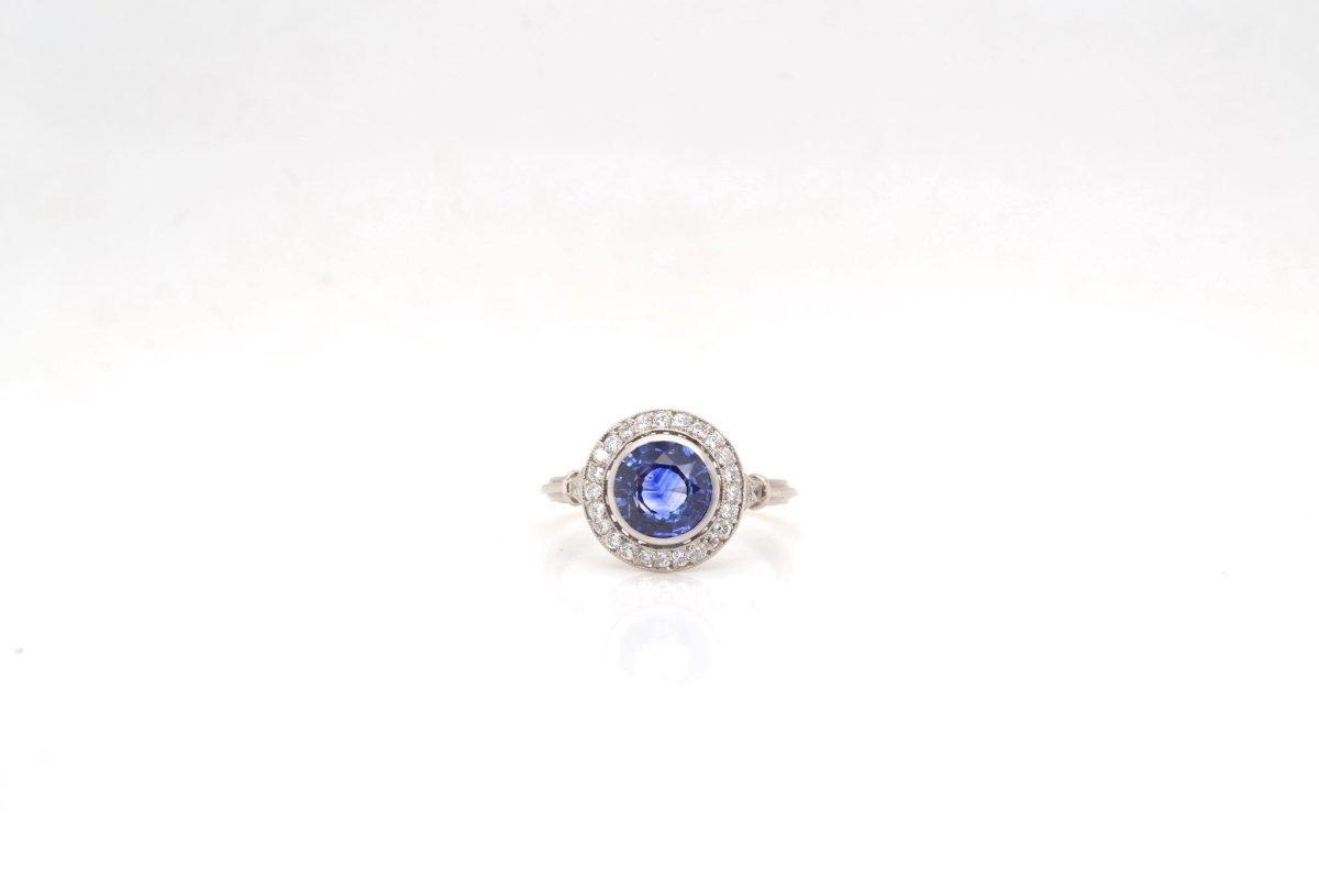 Bague saphir de Ceylan de 1,86 carats - Castafiore