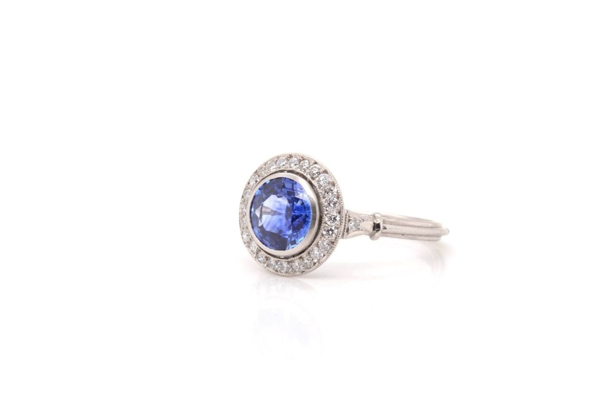 Bague saphir de Ceylan de 1,86 carats - Castafiore