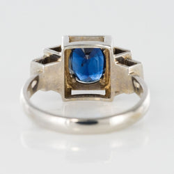 Bague saphir diamants style art déco - Castafiore