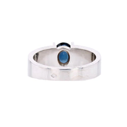 Bague Saphir diamants trapèze en or blanc - Castafiore