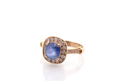 Bague saphir et diamants en or jaune - Castafiore