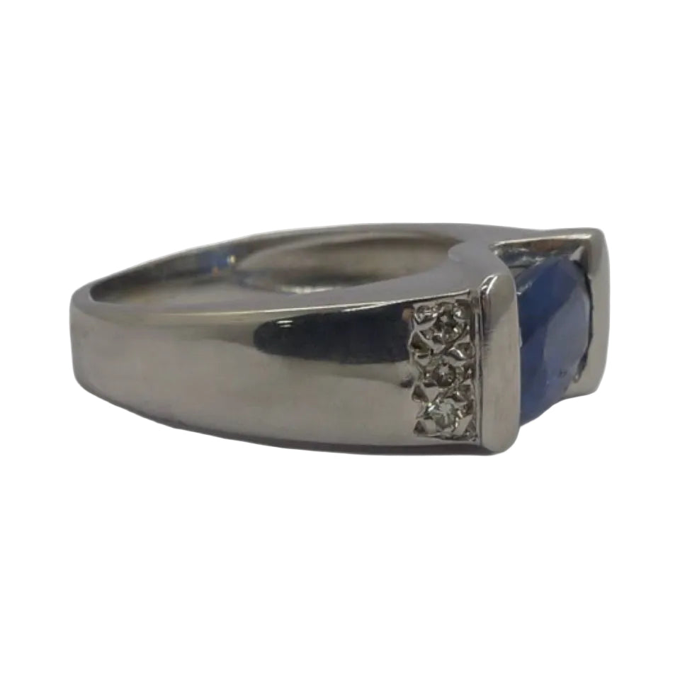 Bague Saphir non - chauffé en or blanc - Castafiore