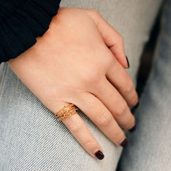 Bague semainier en or jaune - Castafiore