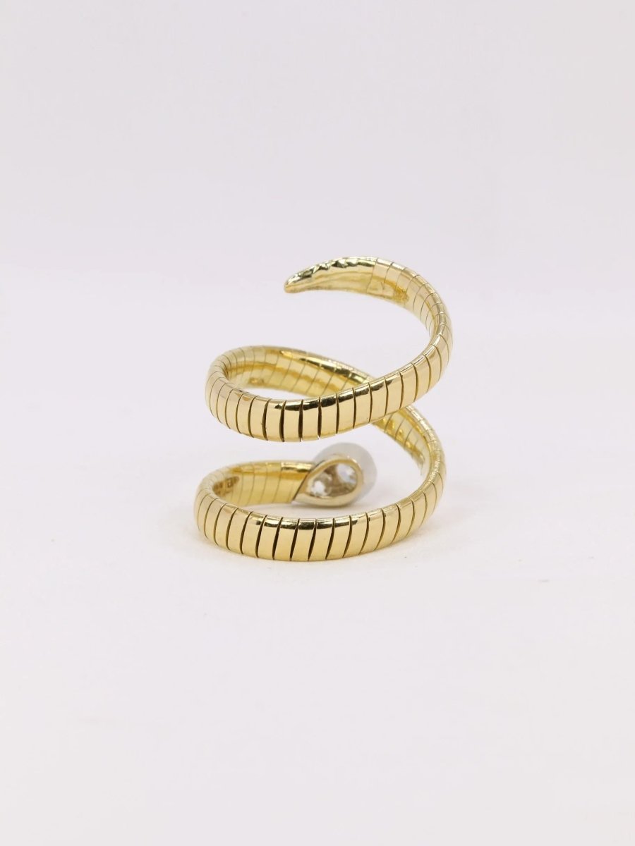 Bague serpent tubogas diamants 0,4 ct - Castafiore