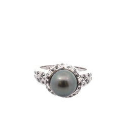 Bague signée Mauboussin diamants et perle - Castafiore