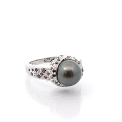 Bague signée Mauboussin diamants et perle - Castafiore