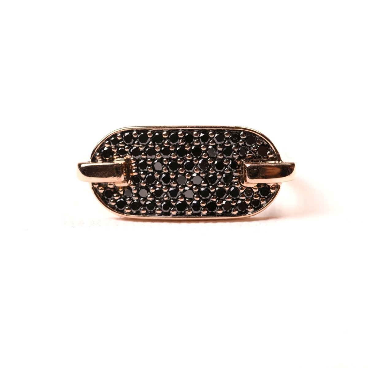 Bague SO SHOCKING "La Singulière" en or rose et diamants noirs - Castafiore