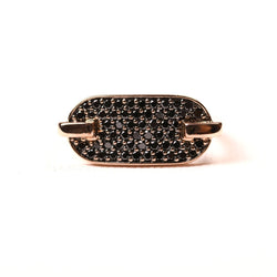 Bague SO SHOCKING "La Singulière" en or rose et diamants noirs - Castafiore