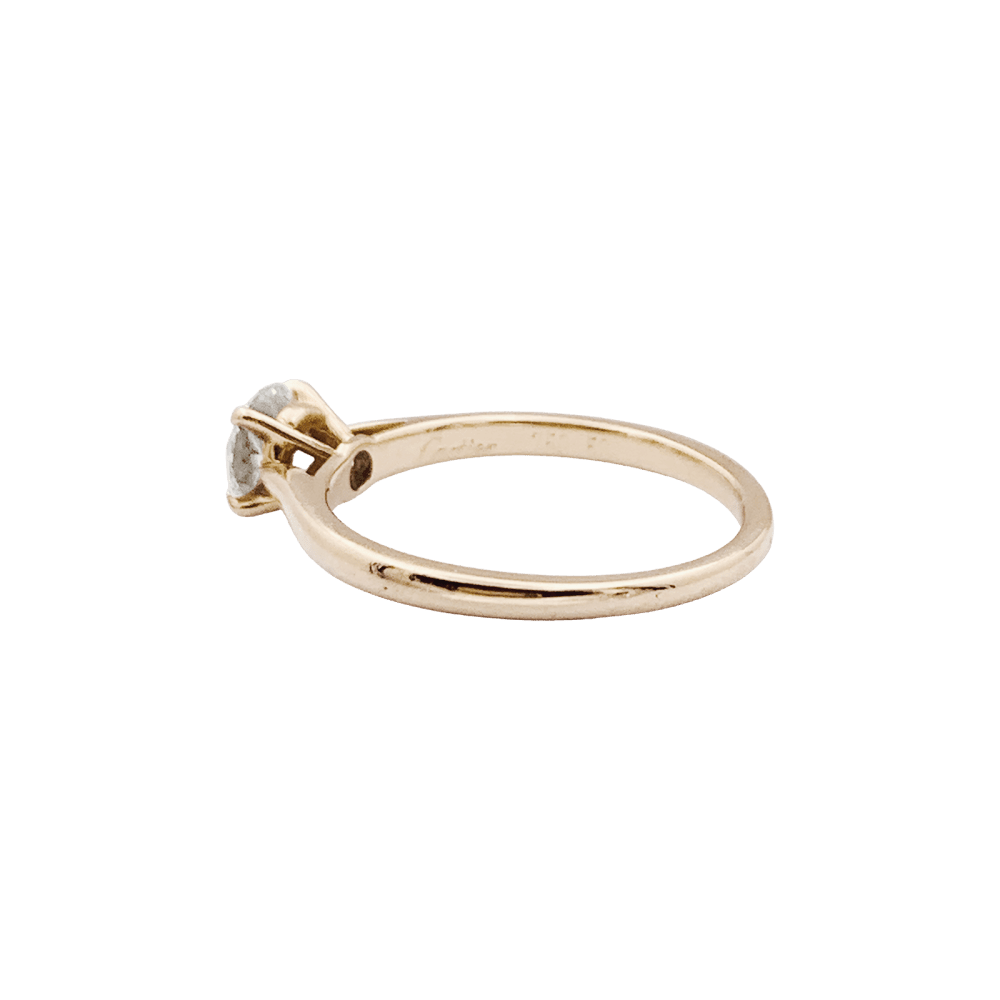 Bague Solitaire CARTIER "1895" en or jaune et diamant - Castafiore