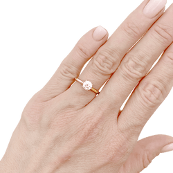 Bague Solitaire CARTIER "1895" en or jaune et diamant - Castafiore