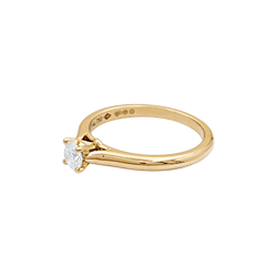 Bague Solitaire CARTIER "1895" en or jaune et diamant - Castafiore