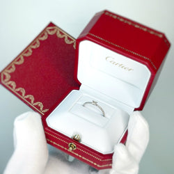 Bague Solitaire CARTIER "Étincelle" en or blanc et diamants - Castafiore