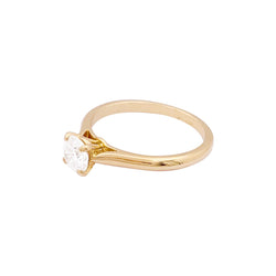 Bague Solitaire Cartier,"1895", or jaune, diamant. - Castafiore