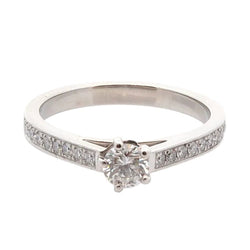 Bague Solitaire CHAUMET en platine et diamants - Castafiore