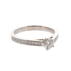 Bague Solitaire CHAUMET en platine et diamants - Castafiore