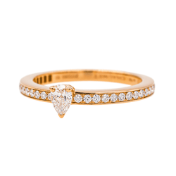 Bague Solitaire CHAUMET "Joséphine Éclat d'Éternité" en or rose et diamants - Castafiore