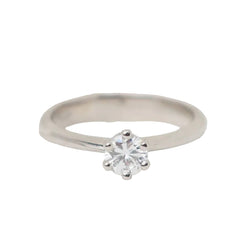 Bague solitaire en or blanc et diamant 0.34ct - Castafiore