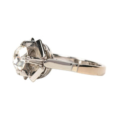 Bague Solitaire en or blanc et diamant - Castafiore
