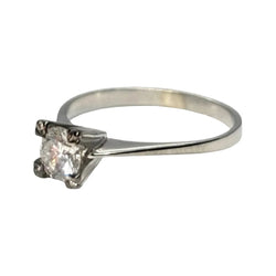 Bague Solitaire en or blanc et diamant - Castafiore