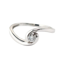 Bague Solitaire en or blanc et diamant - Castafiore