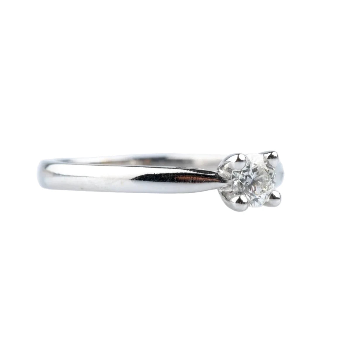 Bague Solitaire en or blanc et diamant - Castafiore