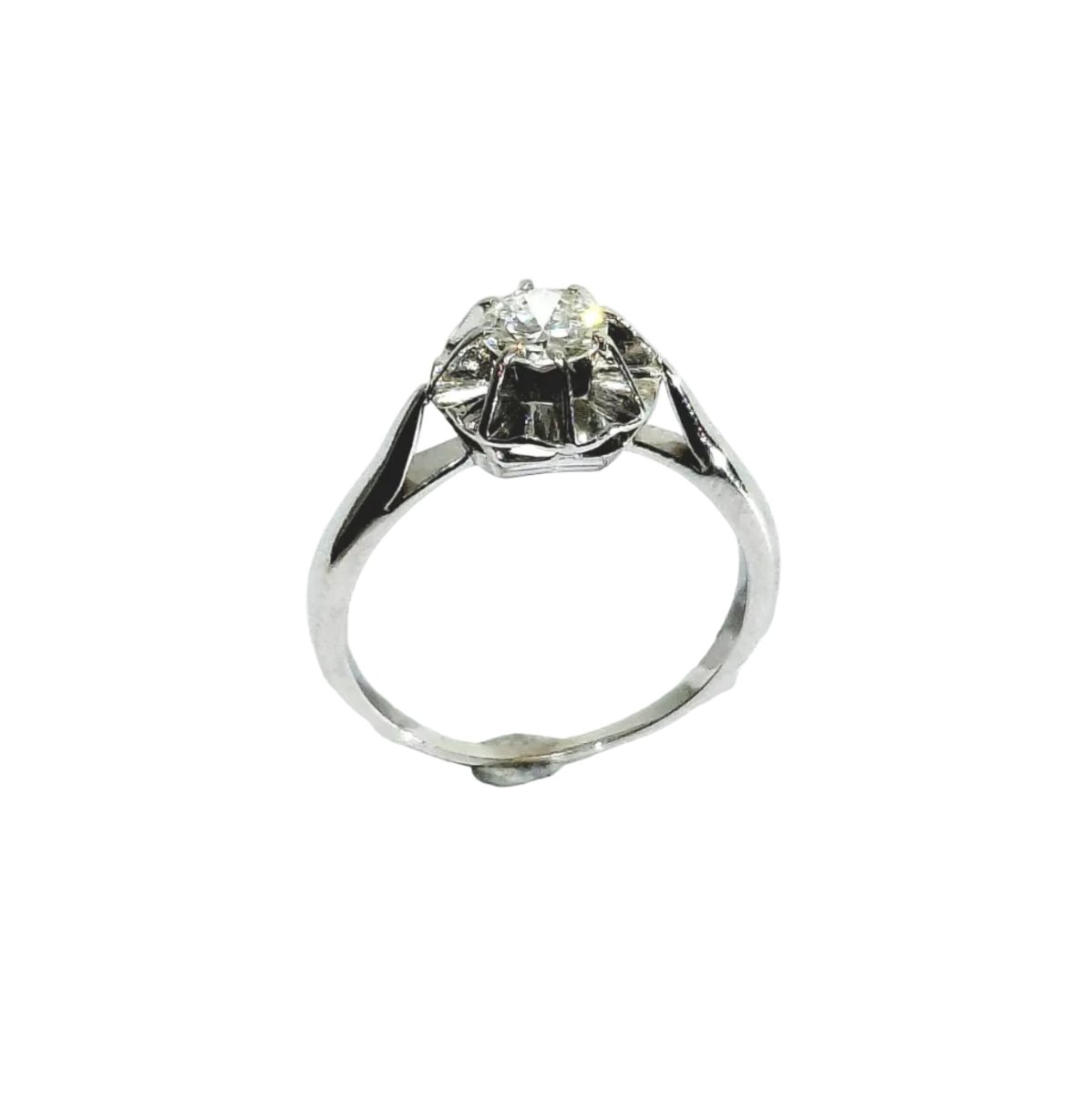 Bague Solitaire en or blanc et diamant - Castafiore