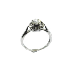 Bague Solitaire en or blanc et diamant - Castafiore