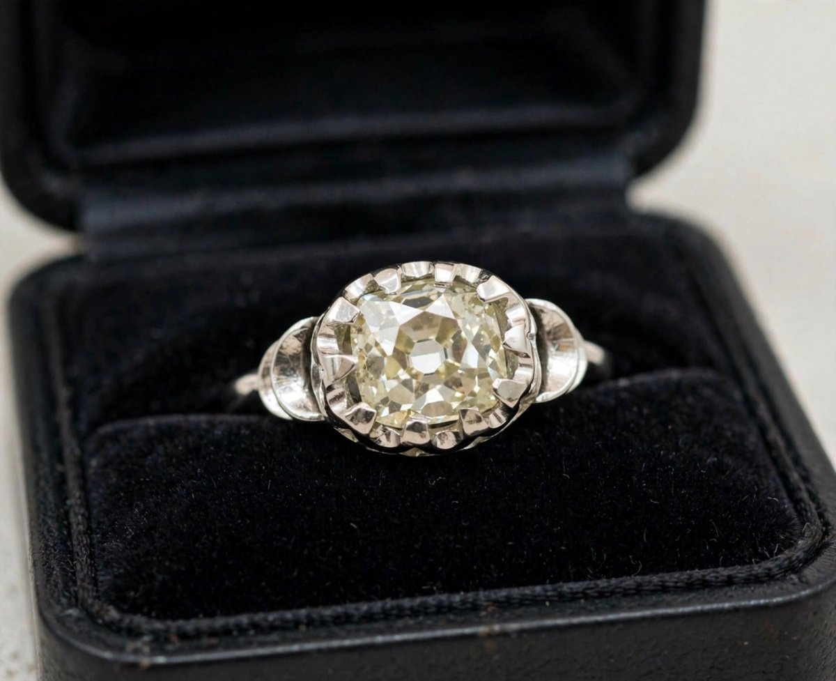 Bague Solitaire en or blanc et diamant - Castafiore