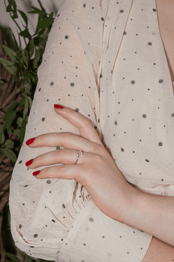 Bague Solitaire en or blanc et diamant - Castafiore