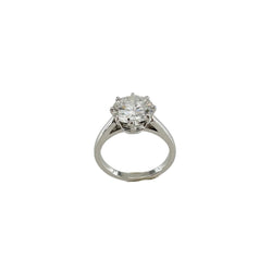 Bague Solitaire en or blanc et diamant