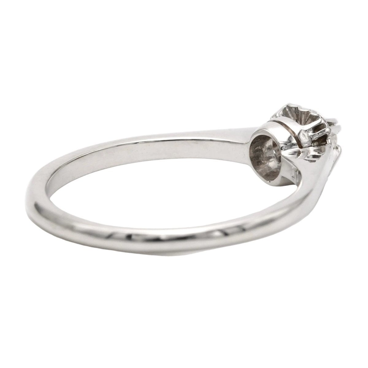 Bague Solitaire en or blanc et diamant - Castafiore