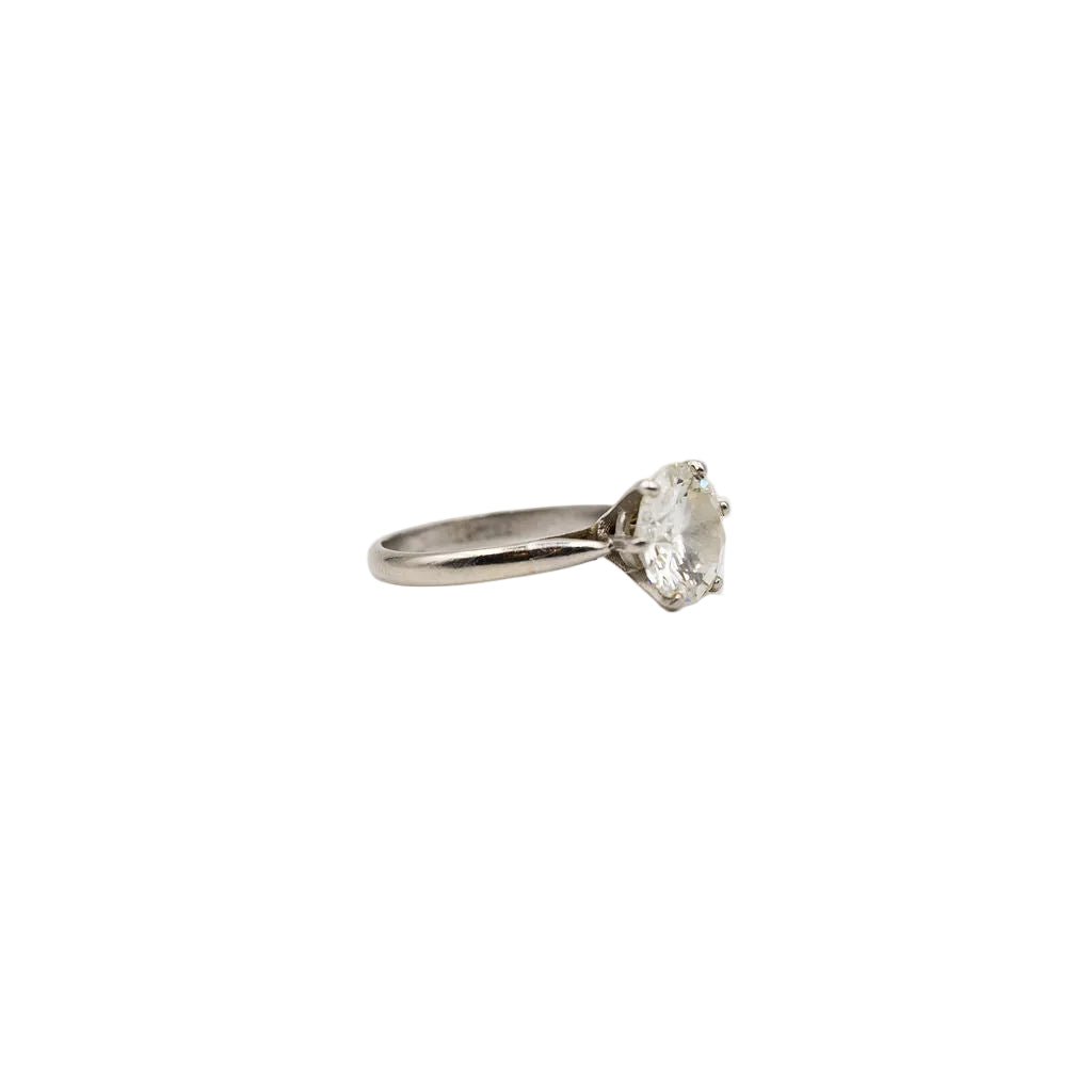 Bague Solitaire en or blanc et diamant - Castafiore