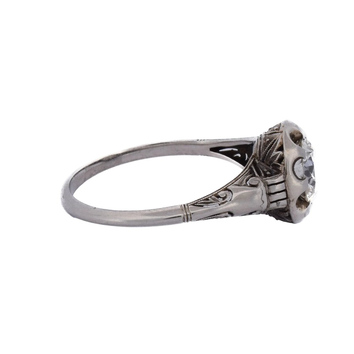 Bague Solitaire en or blanc et diamant - Castafiore