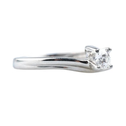 Bague Solitaire en or blanc et diamant - Castafiore