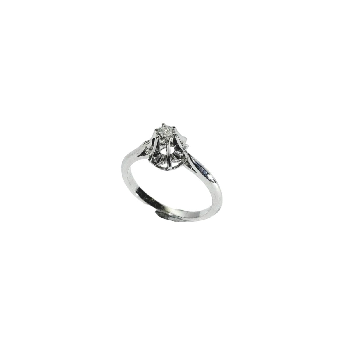 Bague Solitaire en or blanc et diamant - Castafiore
