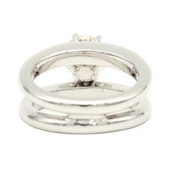 Bague Solitaire en or blanc et diamant - Castafiore