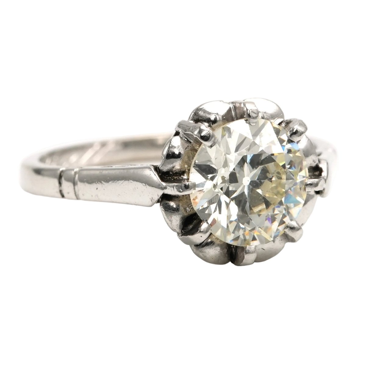 Bague Solitaire en or blanc et diamant - Castafiore