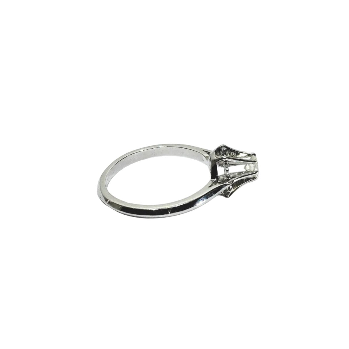 Bague Solitaire en or blanc et diamant - Castafiore