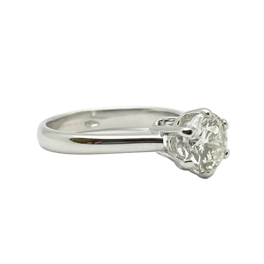 Bague Solitaire en or blanc et diamant - Castafiore