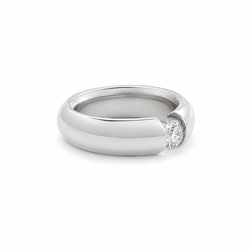 Bague Solitaire en or blanc et diamant - Castafiore