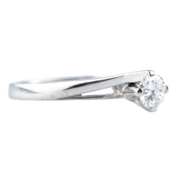 Bague Solitaire en or blanc et diamant - Castafiore