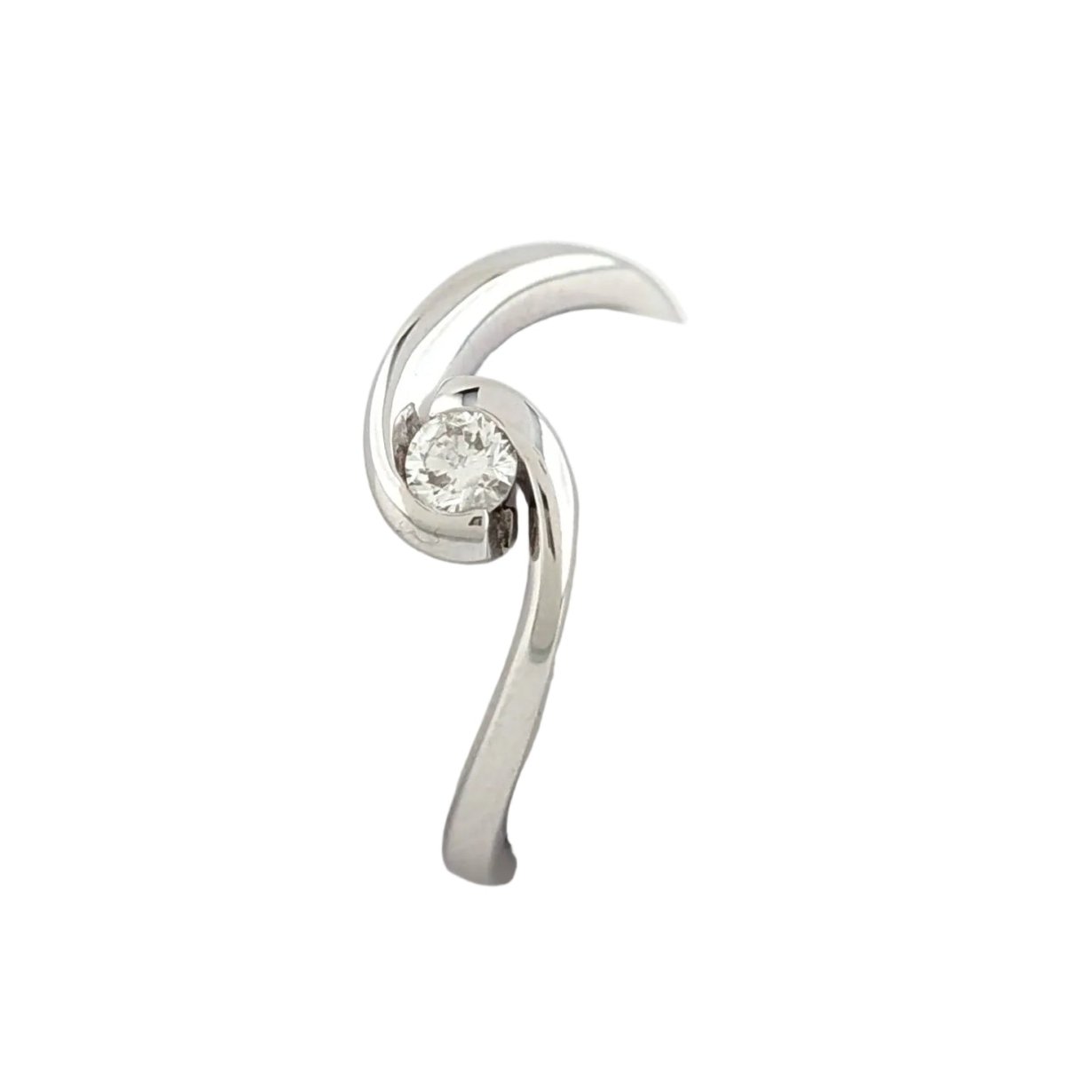 Bague Solitaire en or blanc et diamant - Castafiore