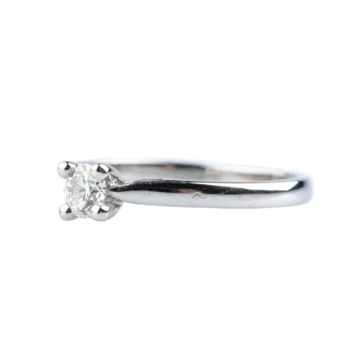 Bague Solitaire en or blanc et diamant - Castafiore