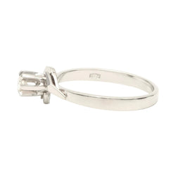 Bague Solitaire en or blanc et diamant - Castafiore