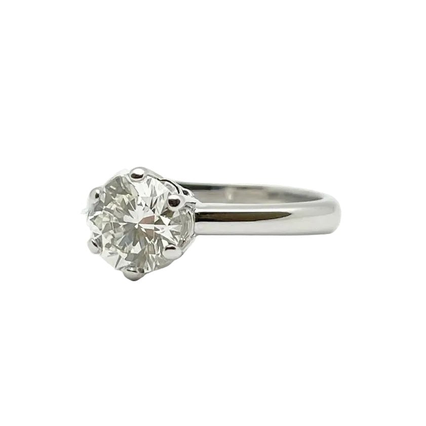 Bague Solitaire en or blanc et diamant - Castafiore