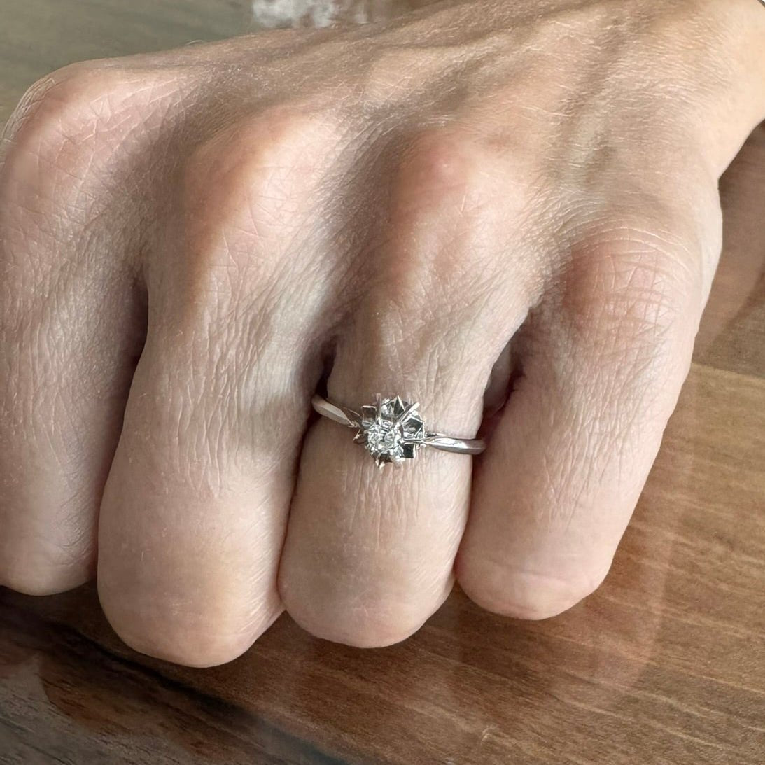 Bague Solitaire en or blanc et diamant - Castafiore