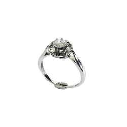 Bague Solitaire en or blanc et diamant - Castafiore