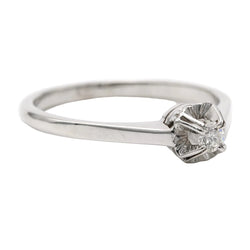Bague Solitaire en or blanc et diamant - Castafiore
