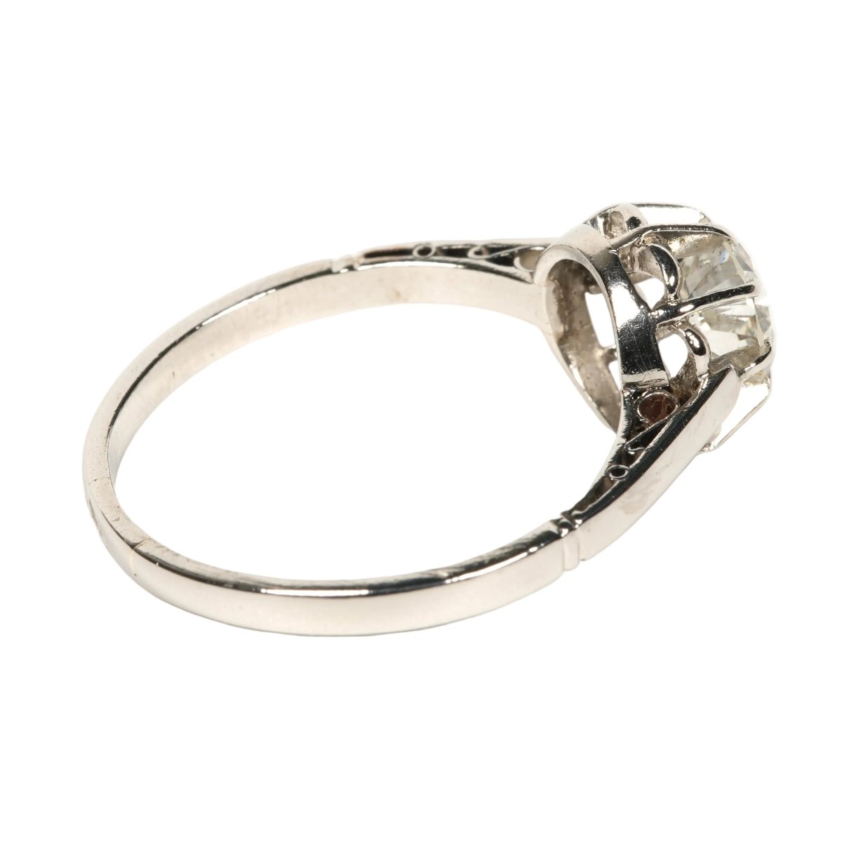 Bague Solitaire en or blanc et diamant - Castafiore