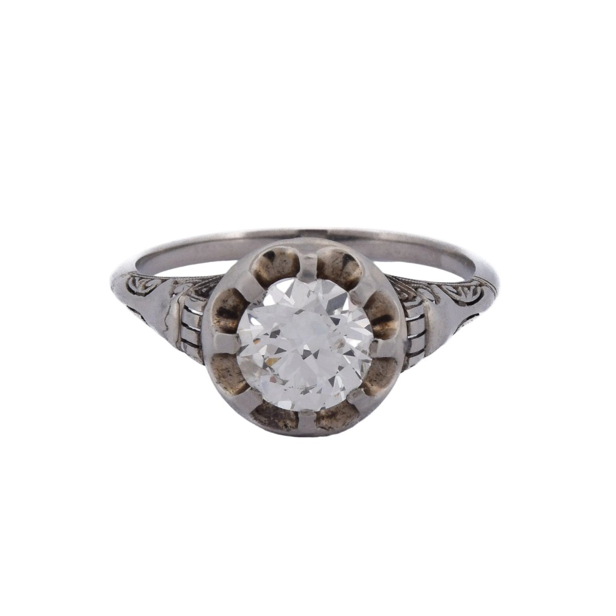 Bague Solitaire en or blanc et diamant - Castafiore